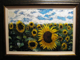 Golden Fields - Original - Black Gold Framed