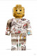 Graffiti Lego Man (White Background) - Large - Framed