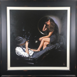 Hanging on the Telephone - Canvas - Black Framed