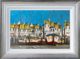 Harbour Dreams - Original - Blue And Silver Framed