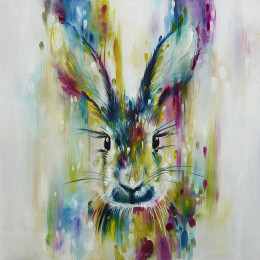 Hare - Escape - Canvas - Framed