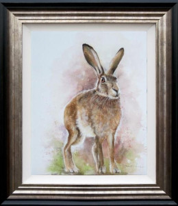 Hare - Original - Black And Silver Framed