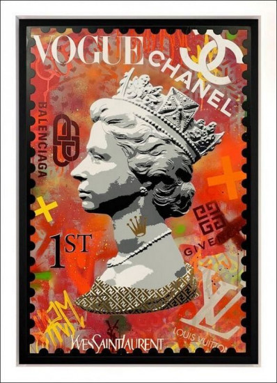 Her Majesty 1st (Orange) - Limited Edition - White Framed