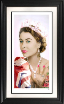 Her Majesty - National Treasure - Artist Proof Black Framed