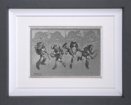 Heroes In A Half Shell - Sketch - Artist Proof Grey Framed