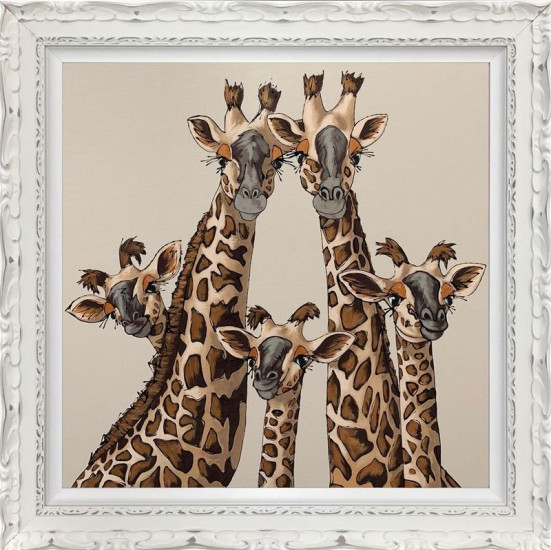 High Five - Pavilion Gray - Ornate White Framed