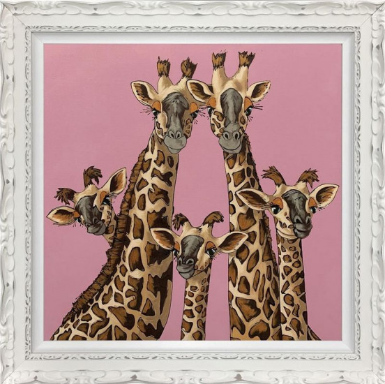 High Five - Rangwali Pink - Ornate White Framed