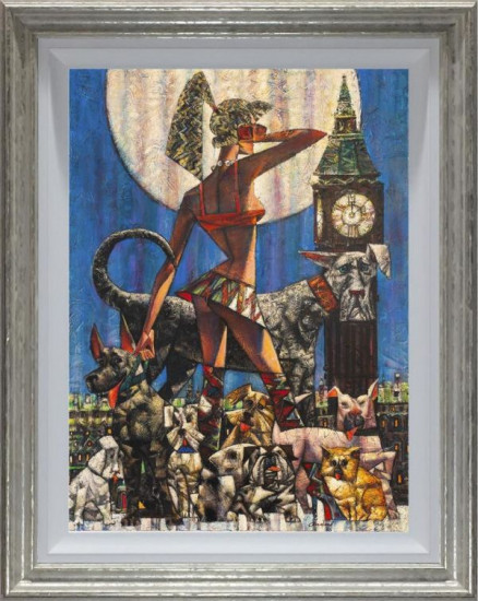 Hounds Of The Baskervilles - Original - Silver Framed Hounds Of The Baskervilles - Original - Silver Framed