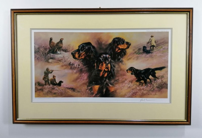 Gordon Setters, Hunting - Brown Framed