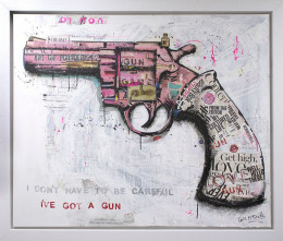 I Don't Have To Be Careful - Original - White Framed