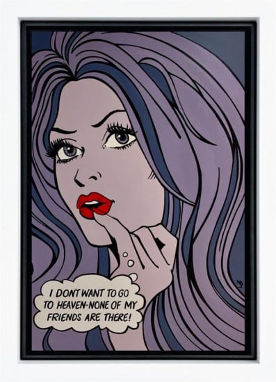 I Don't Want To Go To Heaven - Monochome - Original - Framed I Don't Want To Go To Heaven - Monochome - Original - Framed