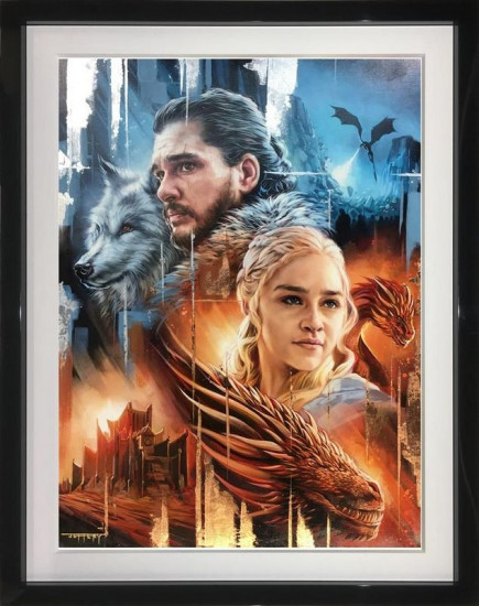 Ice And Fire - Original - Black Framed