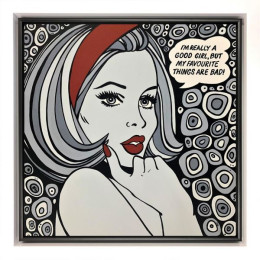 I'm Really A Good Girl - Original - Framed