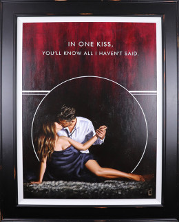 In One Kiss - Canvas - Black Framed