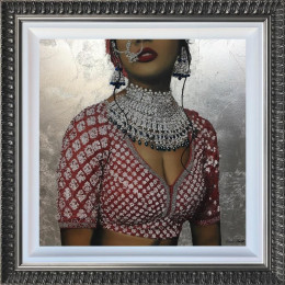 Indian Couture II - Original - Black - Framed