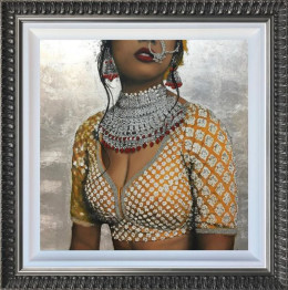 Indian Couture Silver - Original - Framed