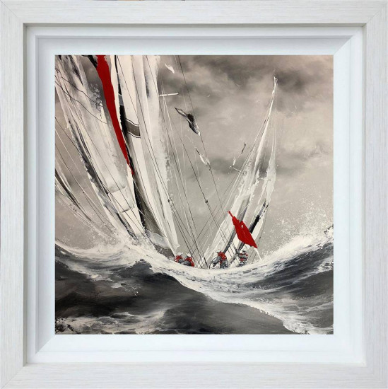 Into The Storm - Original - White Framed Into The Storm - Original - White Framed