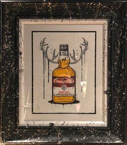Iron Stag Whisky - Embellished Black Framed