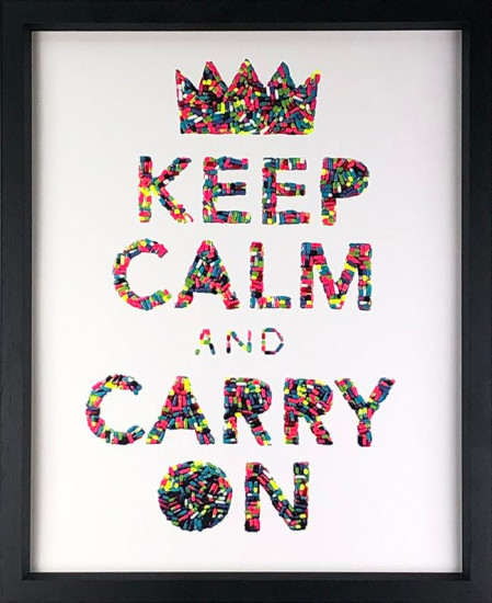 Keep Calm (White Background) - Black Framed