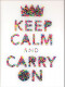 Keep Calm (White Background) - Mounted
