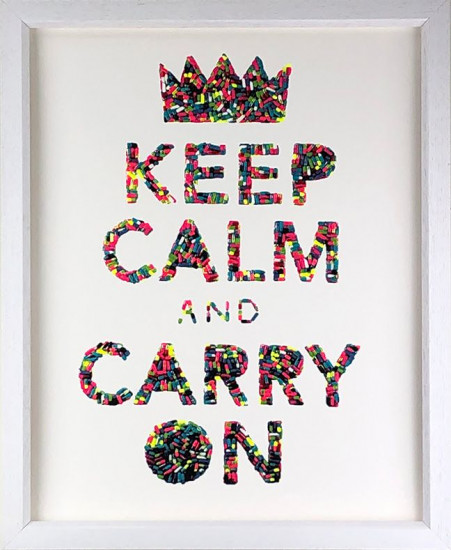 Keep Calm (White Background) - White Framed