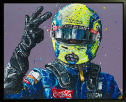 Lando - Vamos! (Lando Norris) - Canvas - Artist Proof Black Framed - Framed Box Canvas