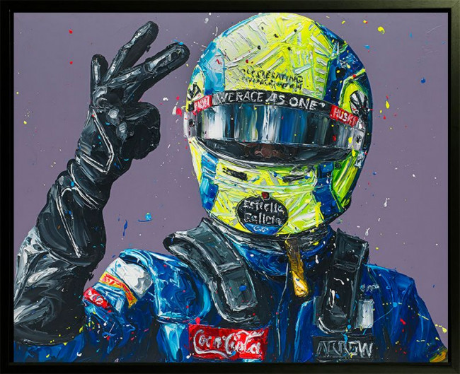 Lando - Vamos! (Lando Norris) - Canvas - Black Framed