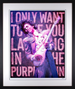 Laughing In The Purple Rain - Framed