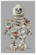 Lego Skeleton (Grey Background) - Large - Framed