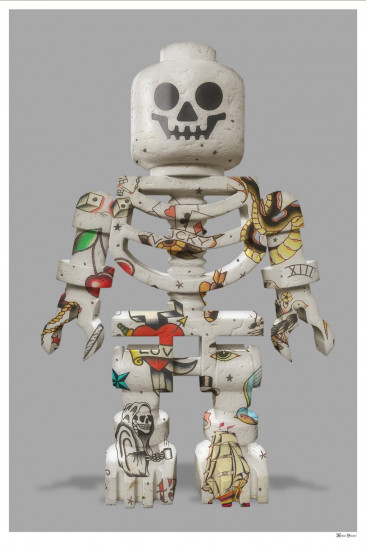 Lego Skeleton (Grey Background) - Large 