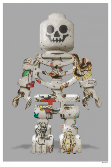 Lego Skeleton (Grey Background) - Large