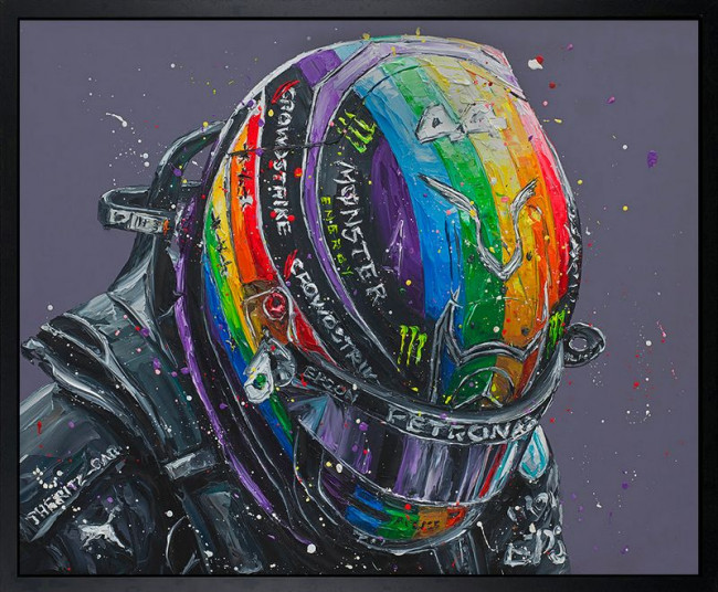 Lewis Rainbow 21 - Canvas - Black Framed