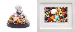 Life Is Sweet - Sculpture And Pick Me - Set - White Framed