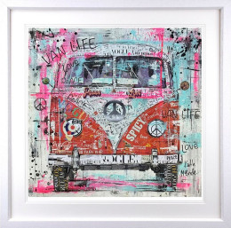 Living The Dream - White Framed - Mounted