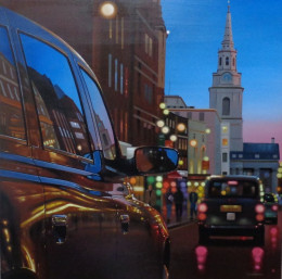 London Dusk Reflections - Original - Framed