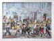 London Walk - Original Collage - White Framed