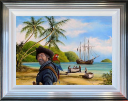 Long John Silver - Original - Blue And Silver Framed