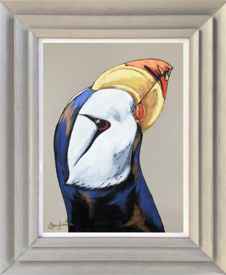 Look To The Skies - Original - Light Grey Framed Look To The Skies - Original - Light Grey Framed