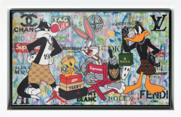 Looney Squad - Original - White Framed