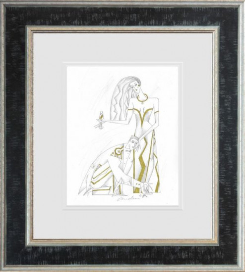 Lord And Lady - Line Study - Framed 