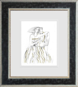 Lord And Lady III - Line Study - Limited Edition - Black Framed