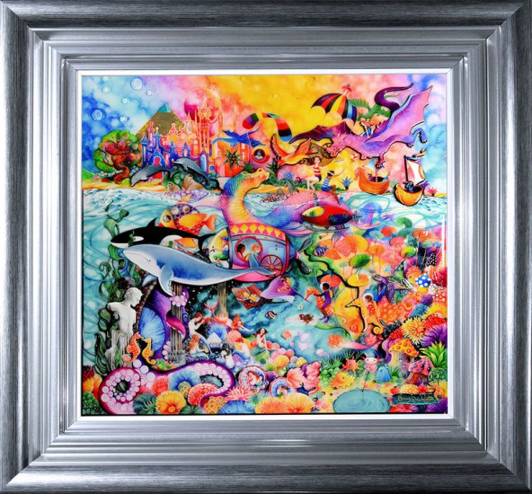 Lost Worlds - Silver-Blue Framed