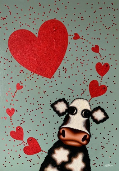 Love Is All Around Moo - Original - Board Only