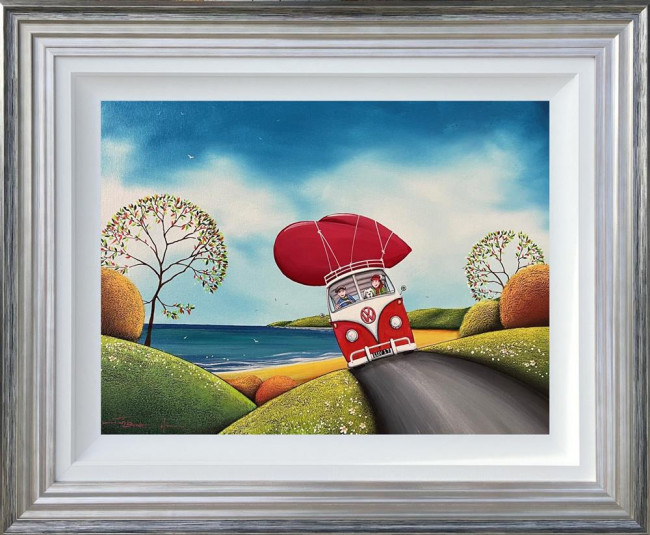 Love Travel - Original - Silver Framed