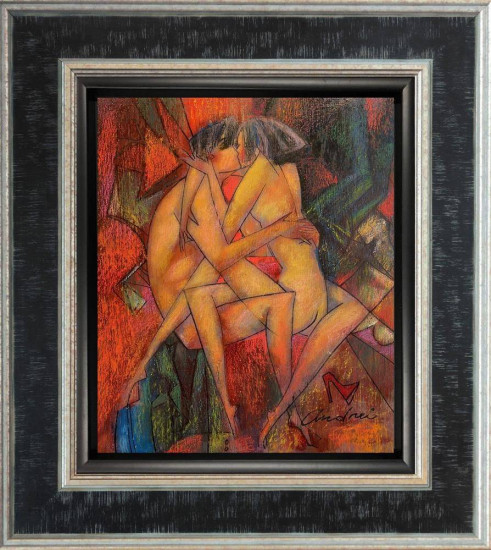 Lovers - Original - Black Framed