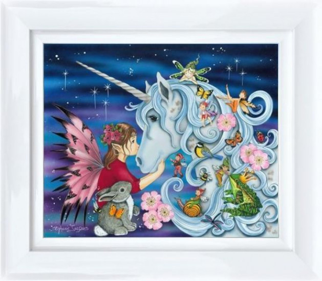 Me And My Unicorn - Limited Edition - White Framed Me And My Unicorn - Limited Edition - White Framed