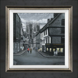 Meandering To The Minster - Canvas - Black Framed