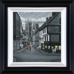 Meandering To The Minster - Deluxe Canvas - Black Framed
