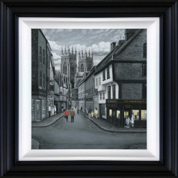 Meandering To The Minster - Deluxe Canvas - Artist Proof Black Framed