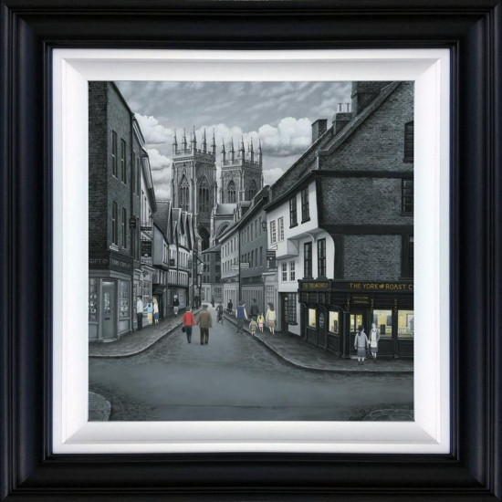 Meandering To The Minster - Deluxe Canvas - Artist Proof Black Framed